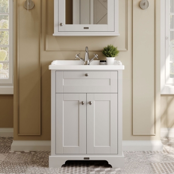 Hudson Reed Old London 600mm Floor Standing Vanity Unit with Ceramic Basin | Product Image