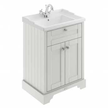 Hudson Reed Old London Floor Standing Vanity Unit with 1TH Basin 600mm Wide - Timeless Sand