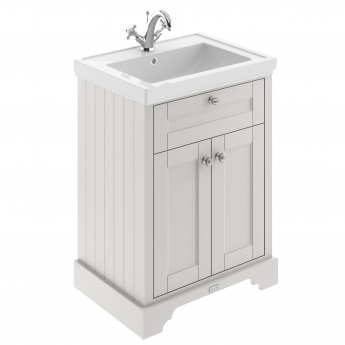 Hudson Reed Old London Floor Standing Vanity Unit with 1TH Classic Basin 600mm Wide - Timeless Sand