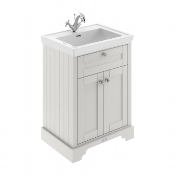 Hudson Reed Old London Floor Standing Vanity Unit with 1TH Classic Basin 600mm Wide - Timeless Sand