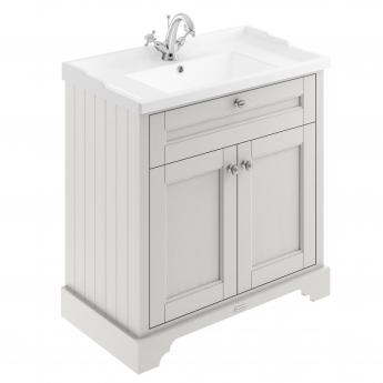 Hudson Reed Old London Floor Standing Vanity Unit with 1TH Basin 800mm Wide - Timeless Sand