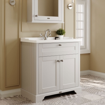 Hudson Reed Old London Floor Standing Vanity Unit with 1TH Basin 800mm Wide - Timeless Sand | Product Image