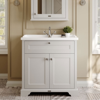 Hudson Reed Old London Floor Standing Vanity Unit with 1TH Basin 800mm Wide - Timeless Sand | Product Image