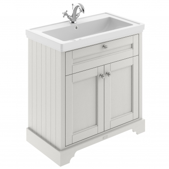 Hudson Reed Old London Floor Standing Vanity Unit with 1TH Classic Basin 800mm Wide - Timeless Sand