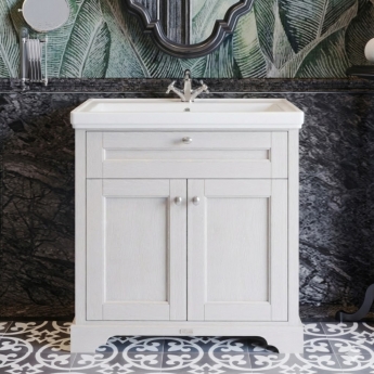 Hudson Reed Old London Floor Standing Vanity Unit with 1TH Classic Basin 800mm Wide - Timeless Sand