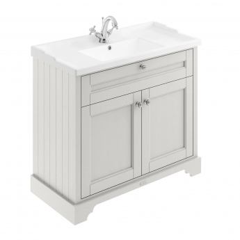 Hudson Reed Old London Floor Standing Vanity Unit with 1TH Basin 1000mm Wide - Timeless Sand