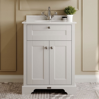 Hudson Reed Old London Marble Top 600mm Floor Standing Vanity Unit | Product Image