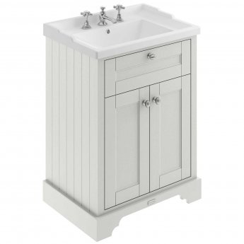 Hudson Reed Old London Floor Standing Vanity Unit with 3TH Basin 600mm Wide - Timeless Sand