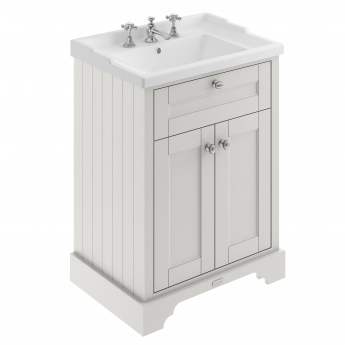 Hudson Reed Old London Floor Standing Vanity Unit with 3TH Basin 600mm Wide - Timeless Sand