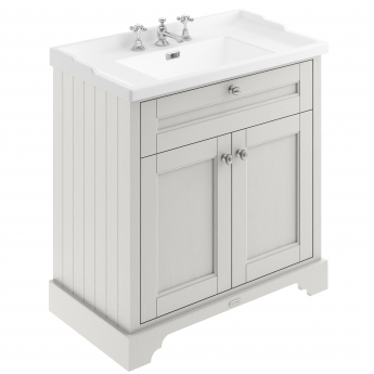 Hudson Reed Old London 800mm Floor Standing Vanity Unit with Ceramic Basin