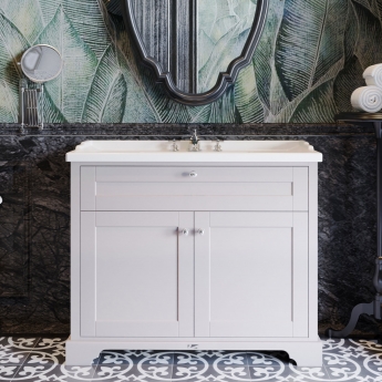 Hudson Reed Old London Floor Standing Vanity Unit with 3TH Basin 1000mm Wide - Timeless Sand