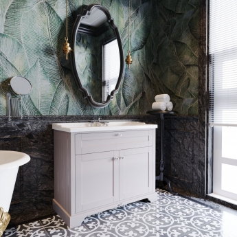 Hudson Reed Old London Floor Standing Vanity Unit with 3TH Basin 1000mm Wide - Timeless Sand