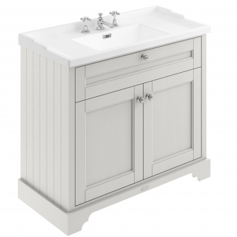 Hudson Reed Old London Floor Standing Vanity Unit with 3TH Basin 1000mm Wide - Timeless Sand | Product Image