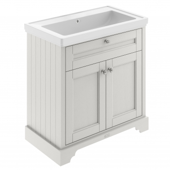 Hudson Reed Old London Floor Standing Vanity Unit with 0TH Classic Basin 800mm Wide - Timeless Sand