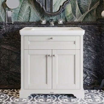 Hudson Reed Old London Floor Standing Vanity Unit with 0TH Classic Basin 800mm Wide - Timeless Sand