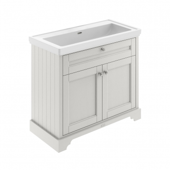 Hudson Reed Old London Floor Standing Vanity Unit with 0TH Classique Basin 1000mm Wide - Timeless Sand | Product Image