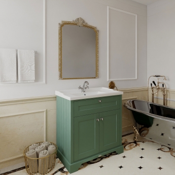 Hudson Reed Old London Floor Standing Vanity Unit with 1TH Basin 800mm Wide - Hunter Green