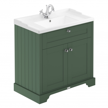 Hudson Reed Old London Floor Standing Vanity Unit with 1TH Basin 800mm Wide - Hunter Green