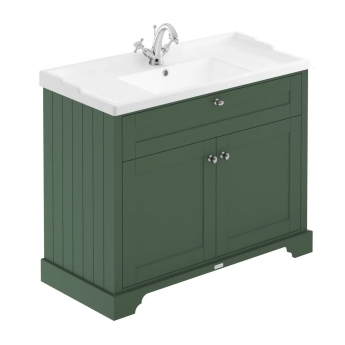 Hudson Reed Old London Floor Standing Vanity Unit with 1TH Basin 1000mm Wide - Hunter Green