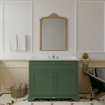 Hudson Reed Old London Floor Standing Vanity Unit with 3TH Basin 1000mm Wide - Hunter Green