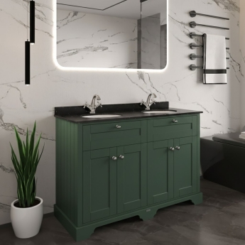 Hudson Reed Old London Twin Marble Top 1200mm Floor Standing Vanity Unit | Product Image