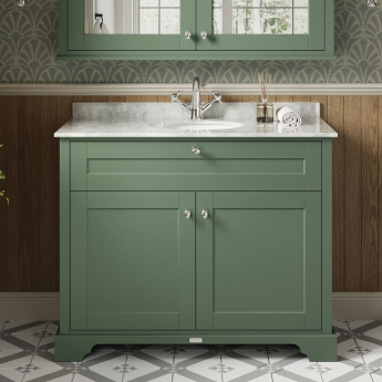 Hudson Reed Old London Marble Top 1000mm Floor Standing Vanity Unit | Product Image
