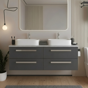 Hudson Reed Quartet 1440mm 4-Drawer Wall Hung Vanity Unit with Countertop