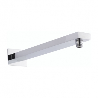 Hudson Reed Small Rectangular Wall Mounted Shower Arm 355mm Length - Chrome