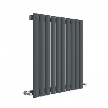 Hudson Reed Revive Single Designer Horizontal Radiator 600mm H x 586mm W - Anthracite