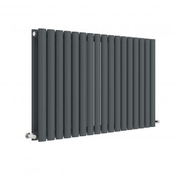 Hudson Reed Revive Double Designer Horizontal Radiator 600mm H x 992mm W - Anthracite