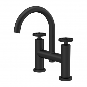 Nuie Revolution Bath Filler Tap Pillar Mounted - Matt Black