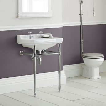 Hudson Reed Richmond Adjustable Washstand 500-560mm Wide Basins - Chrome