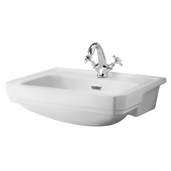 Hudson Reed Richmond Semi Recessed Basin 560mm Wide - 1 Tap Hole
