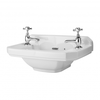 Hudson Reed Richmond Cloakroom Basin 515mm Wide - 2 Tap Hole