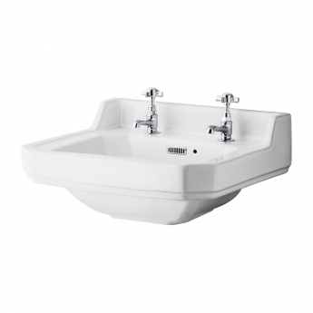 Hudson Reed Richmond Traditional Basin 560mm Wide - White 2 Tap Hole