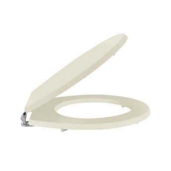 Hudson Reed Richmond Soft Close Toilet Seat Ivory Chrome Hinges