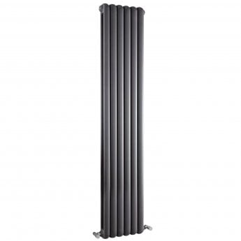 Hudson Reed Salvia Double Designer Vertical Radiator 1800mm H x 377mm W - Anthracite