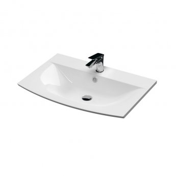 Hudson Reed Sarenna 2-Drawer Wall Hung Vanity Unit and Basin 700mm Wide - Moon White