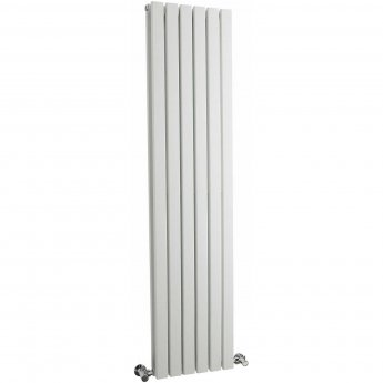 Hudson Reed Sloane Double Designer Vertical Radiator 1500mm H x 354mm W - Satin White