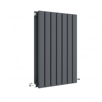 Hudson Reed Sloane Double Designer Horizontal Radiator 600mm H x 412mm W - Anthracite