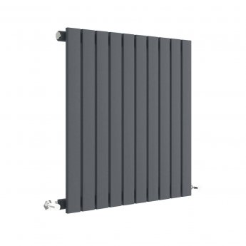 Hudson Reed Sloane Single Designer Horizontal Radiator 600mm H x 586mm W - Anthracite
