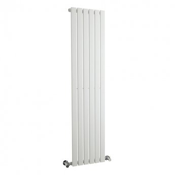 Hudson Reed Sloane Single Designer Vertical Radiator 1500mm H x 354mm W - Satin White