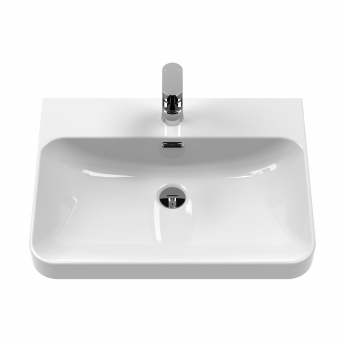 Hudson Reed Solar Floor Standing Vanity Unit with Thin-Edged Basin 600mm Wide - Fern Green | Product Image