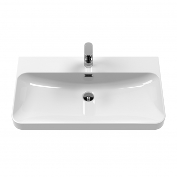 Hudson Reed Solar Floor Standing Vanity Unit with Thin-Edged Basin 800mm Wide - Cool Grey | Product Image