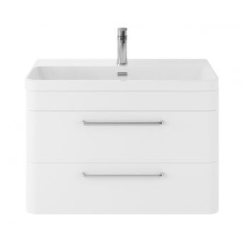 Hudson Reed Solar Wall Hung Vanity Unit with Thin-Edged Basin 800mm Wide - Pure White | Product Image
