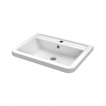 Hudson Reed Solar Wall Hung Vanity Unit with Ceramic Basin 600mm Wide - Fern Green