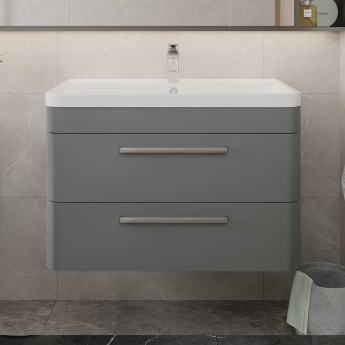 Hudson Reed Solar 800mm 2-Drawer Wall Hung Vanity Unit