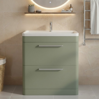 Hudson Reed Solar 800mm 2-Drawer Floor Standing Vanity Unit