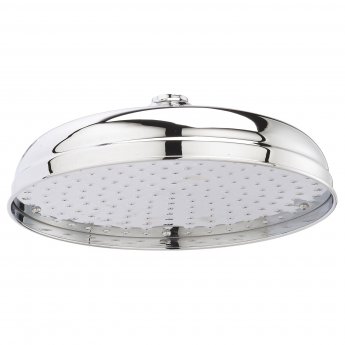 Nuie Traditional Triple Concealed Shower Valve with Slide Rail Kit and Fixed Shower Head - Chrome