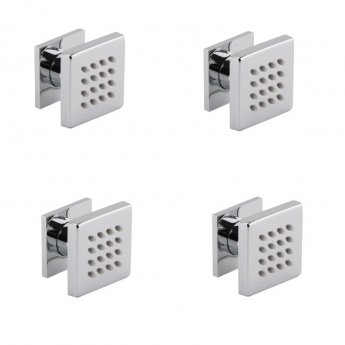 Hudson Reed Tec Concealed Shower Mixer with Fixed Head and Body Jets - Chrome